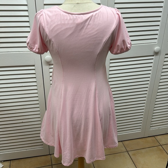 Hot Topic Baby Doll Pink Dress with Side Pockets Size SM - Picture 3 of 4